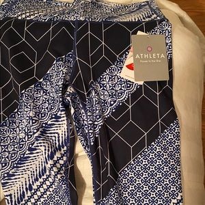 Athleta High Rise Indigo Capri Leggings